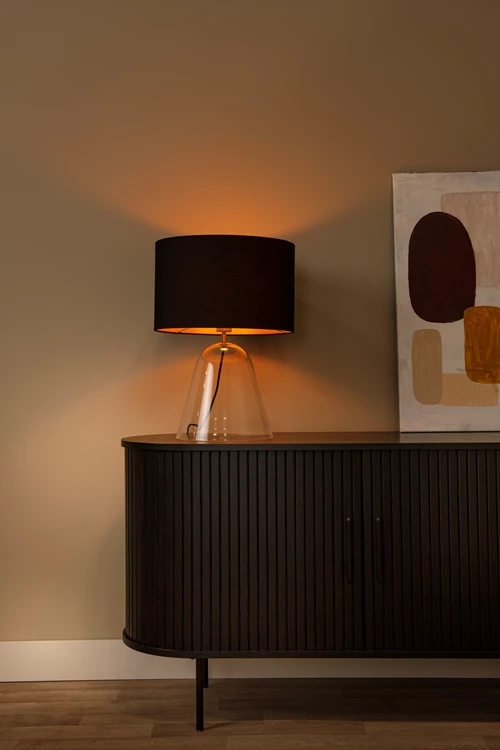 Lucide CAMPANA - Tafellamp - 1xE27 - Transparant - sfeer 1